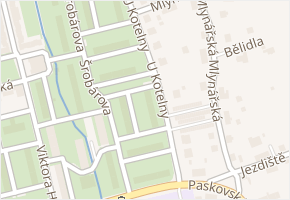 U Kotelny v obci Ostrava - mapa ulice