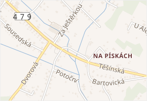 U Potoka v obci Ostrava - mapa ulice
