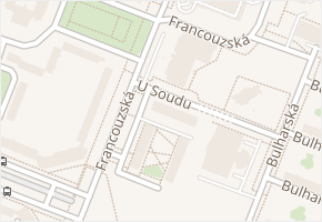 U Soudu v obci Ostrava - mapa ulice