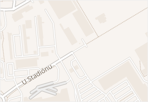 U Stadiónu v obci Ostrava - mapa ulice