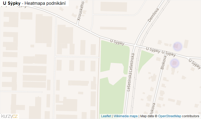 Mapa U Sýpky - Firmy v ulici.