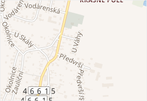 U Váhy v obci Ostrava - mapa ulice