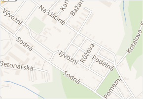 U Vodárny v obci Ostrava - mapa ulice