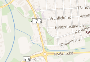 U Výhybky v obci Ostrava - mapa ulice