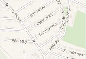 Údernická v obci Ostrava - mapa ulice