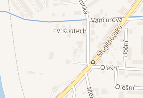 V Koutech v obci Ostrava - mapa ulice
