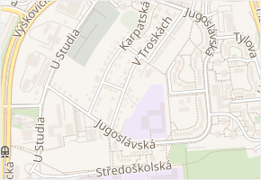 V Troskách v obci Ostrava - mapa ulice