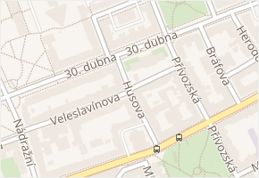 Veleslavínova v obci Ostrava - mapa ulice