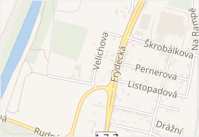 Velichova v obci Ostrava - mapa ulice