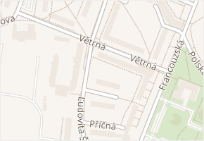 Větrná v obci Ostrava - mapa ulice