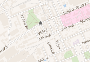 Věžní v obci Ostrava - mapa ulice