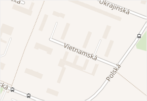 Vietnamská v obci Ostrava - mapa ulice