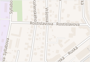 Vrázova v obci Ostrava - mapa ulice