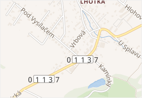 Vrbová v obci Ostrava - mapa ulice