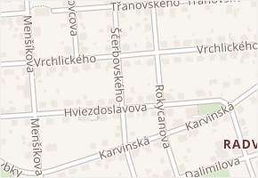 Vrchlického v obci Ostrava - mapa ulice