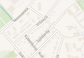 Vršovců v obci Ostrava - mapa ulice