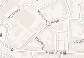 Wattova v obci Ostrava - mapa ulice