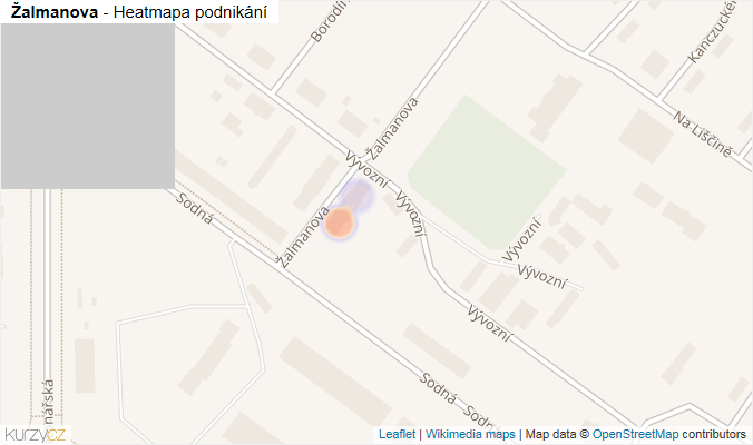 Mapa Žalmanova - Firmy v ulici.