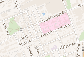 Zalužanského v obci Ostrava - mapa ulice
