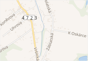 Žebrákova v obci Ostrava - mapa ulice