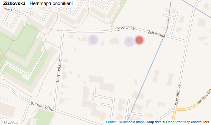 Mapa Žižkovská - Firmy v ulici.