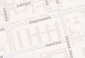 Zlepšovatelů v obci Ostrava - mapa ulice