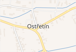 Ostřetín v obci Ostřetín - mapa části obce