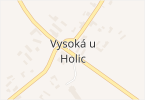 Vysoká u Holic v obci Ostřetín - mapa části obce