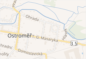 Tyršova v obci Ostroměř - mapa ulice