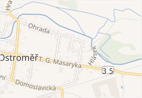 U Splavu v obci Ostroměř - mapa ulice