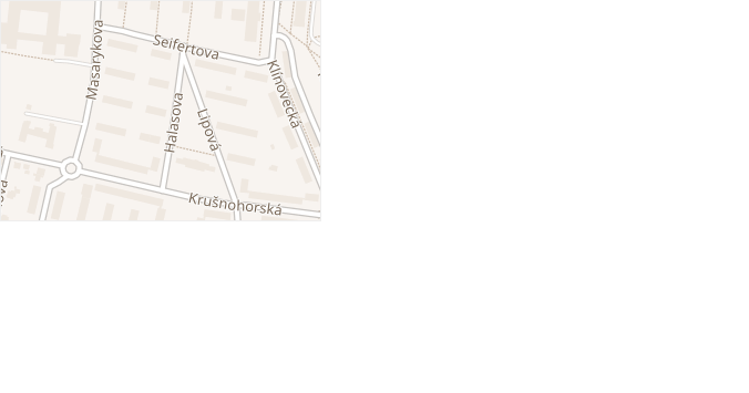 Halasova v obci Ostrov - mapa ulice