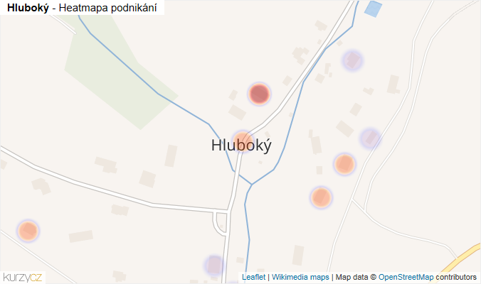 Mapa Hluboký - Firmy v části obce.