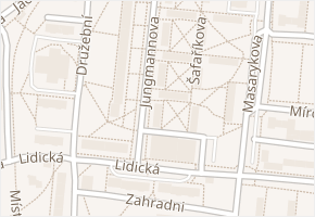 Lidická v obci Ostrov - mapa ulice
