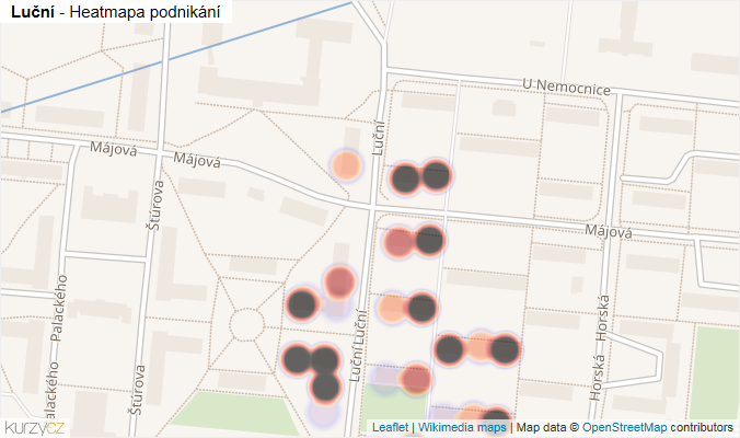 Mapa Luční - Firmy v ulici.