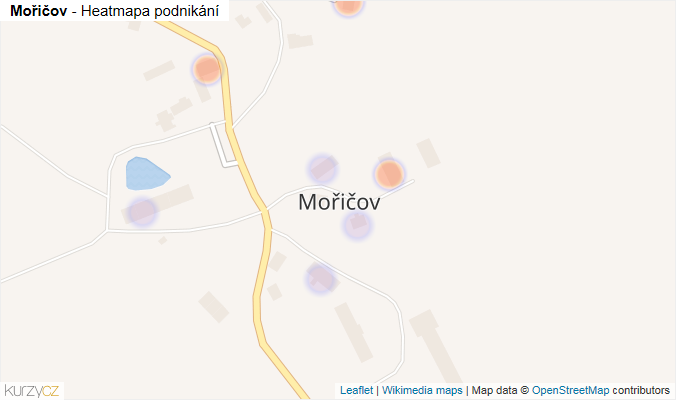 Mapa Mořičov - Firmy v části obce.