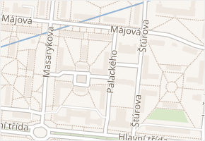 Palackého v obci Ostrov - mapa ulice
