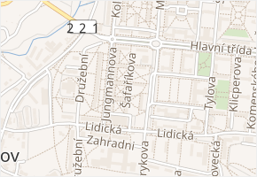 Šafaříkova v obci Ostrov - mapa ulice