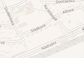 Sládkova v obci Ostrov - mapa ulice