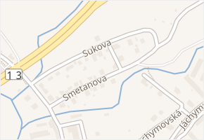 Smetanova v obci Ostrov - mapa ulice