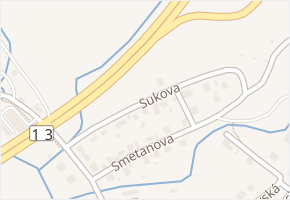 Sukova v obci Ostrov - mapa ulice