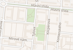 Tylova v obci Ostrov - mapa ulice