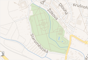 Zámecký park v obci Ostrov - mapa ulice