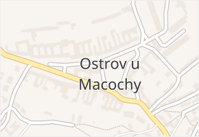Ostrov u Macochy v obci Ostrov u Macochy - mapa části obce