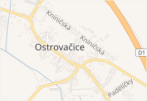 Ríšova v obci Ostrovačice - mapa ulice