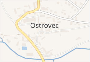 Dolní Ostrovec v obci Ostrovec - mapa části obce