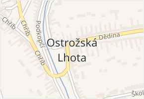 Lánka v obci Ostrožská Lhota - mapa ulice