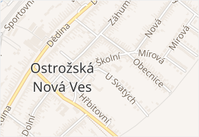 Školní v obci Ostrožská Lhota - mapa ulice