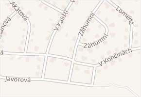Záhumní v obci Ostrožská Lhota - mapa ulice