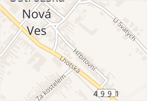 Hřbitovní v obci Ostrožská Nová Ves - mapa ulice
