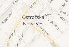 Na láni v obci Ostrožská Nová Ves - mapa ulice
